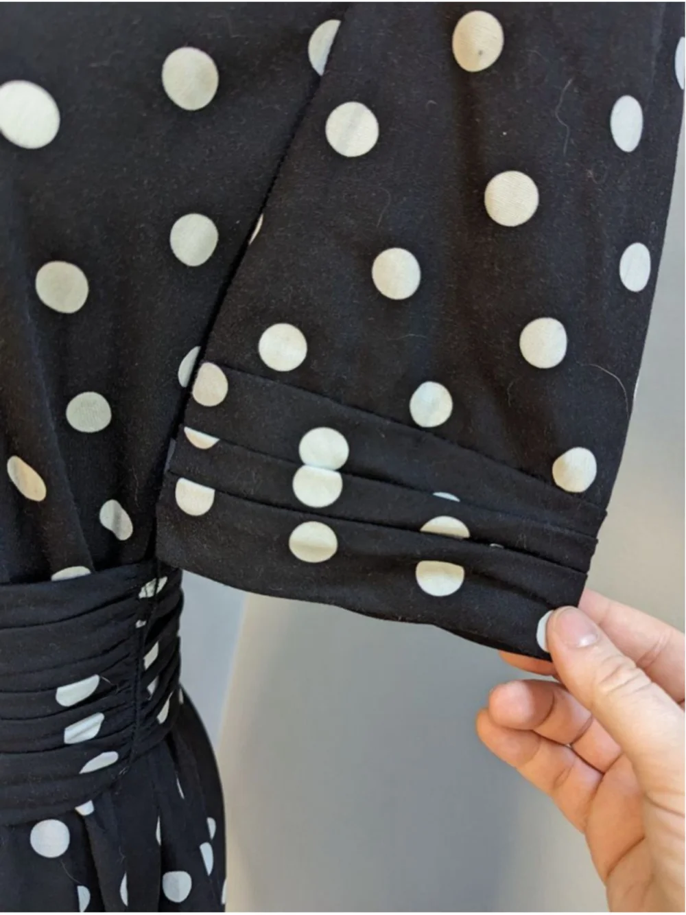 The Kollection Ltd. Vintage Black and White Polka Dot Dress Size 6